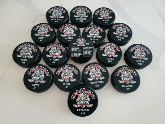 BULK/WHOLESALE Color Printed Hockey Pucks
