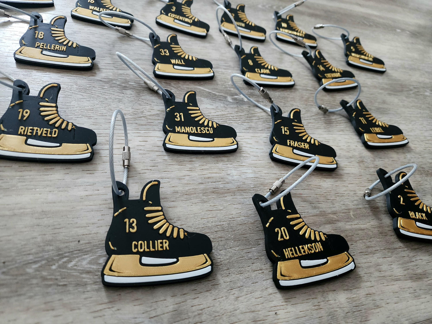 Custom Skate Bag Tag & Keychain | Hockey & Ringette Gift | Pucks Canada