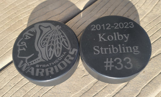 Custom Engraved Hockey Puck