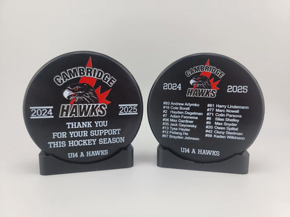 Custom UV-Printed Hockey Puck | Personalized Team Gift & Keepsake | Pucks Canada