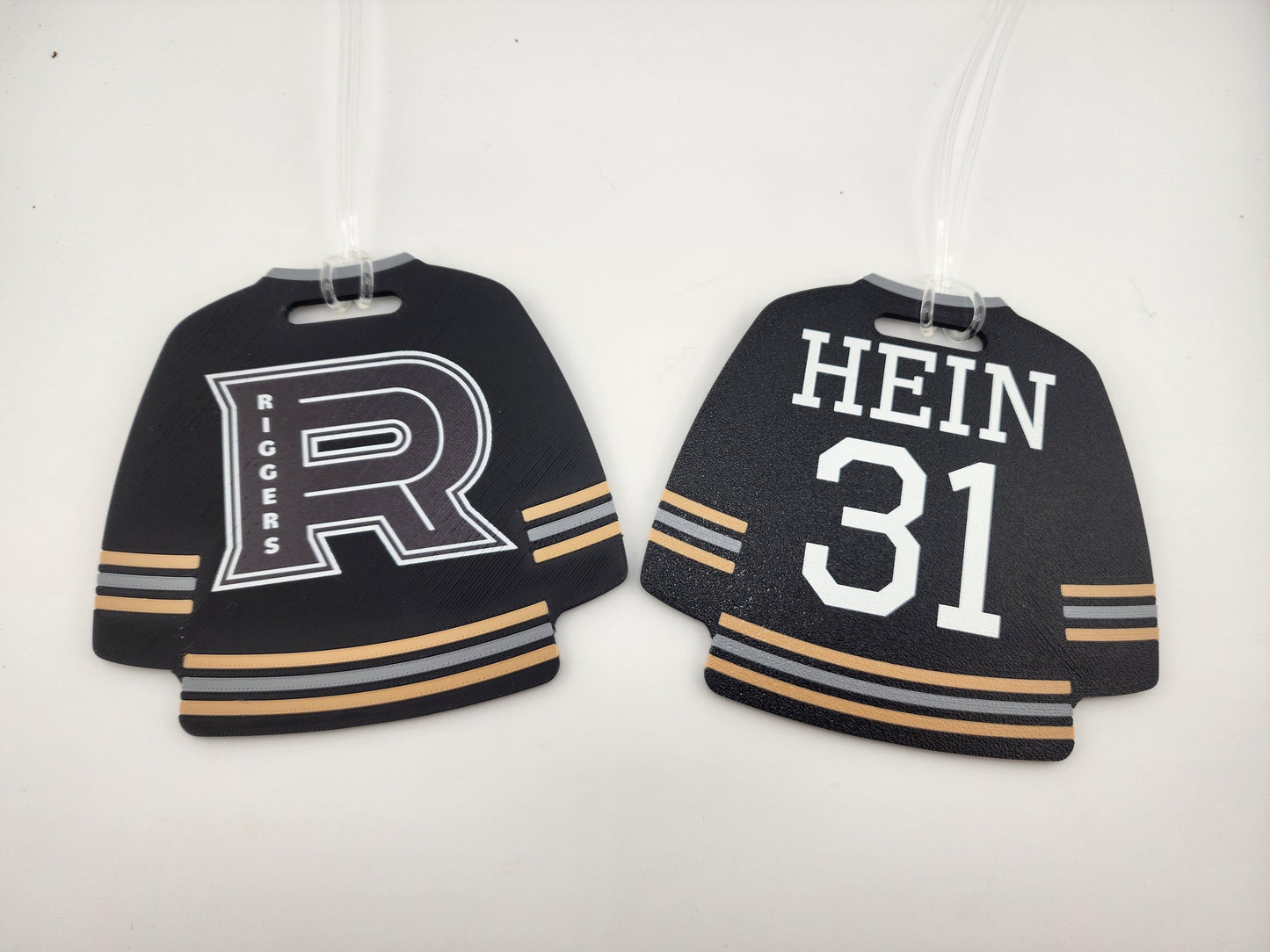 Custom Jersey Logo Bag Tag & Keychain | Hockey & Football & Ringette | Pucks Canada