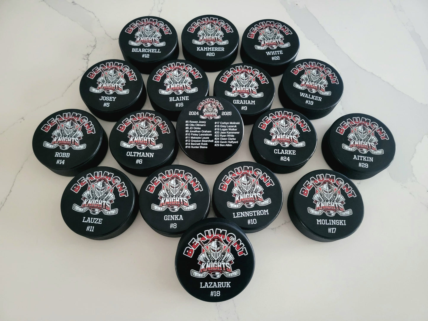 BULK/WHOLESALE Color Printed Hockey Pucks