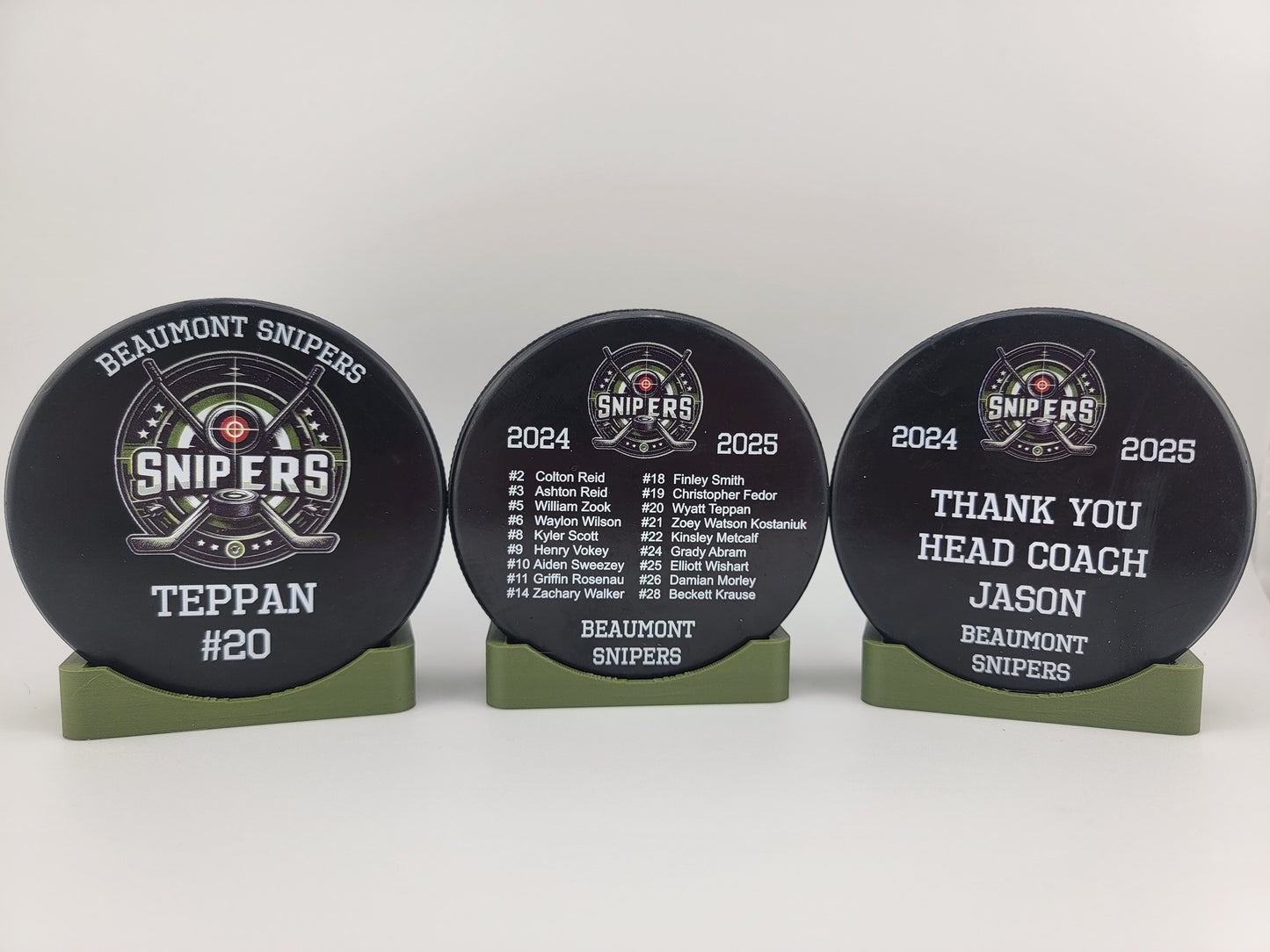 BULK/WHOLESALE Color Printed Hockey Pucks