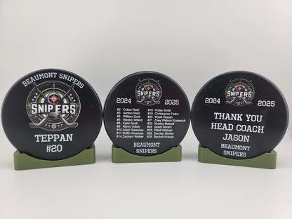 BULK/WHOLESALE Color Printed Hockey Pucks