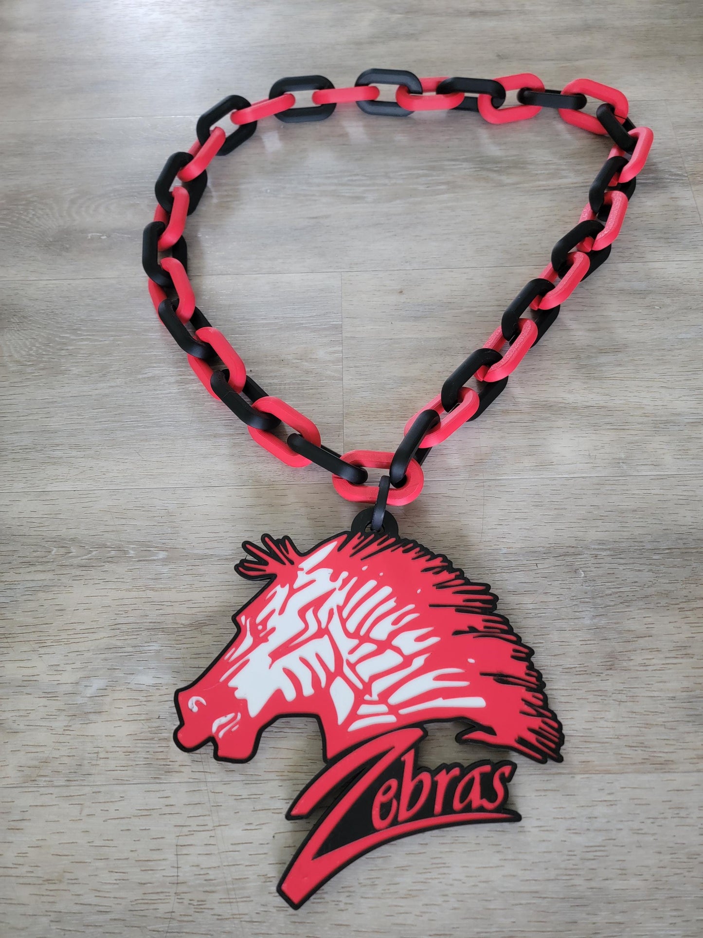 BIG CHAIN Sports logo Necklace, Turn over chain, player of the game, MVP, customizable, large sports necklace,