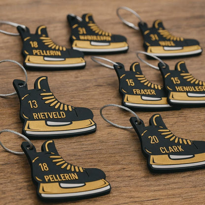 Custom Skate Bag Tag & Keychain | Hockey & Ringette Gift | Pucks Canada