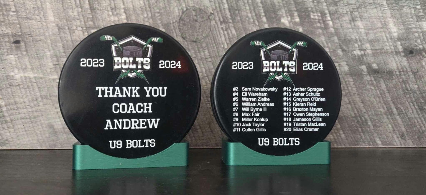 Custom UV-Printed Hockey Puck | Personalized Team Gift & Keepsake | Pucks Canada