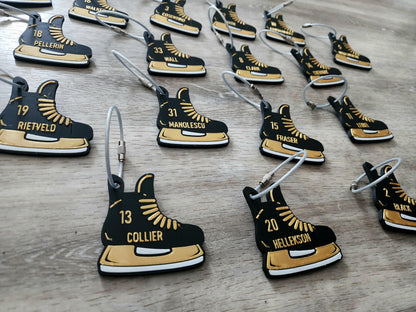 Custom Skate Bag Tag & Keychain | Hockey & Ringette Gift | Pucks Canada