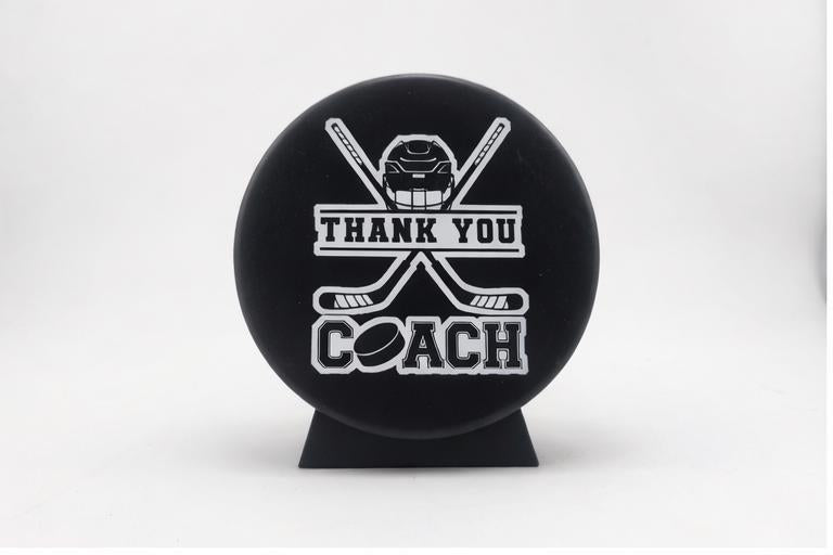 Thank you Coach, Hockey Coach Gift, Coach Gift, Engraved Puck, Coach Thank you. Hockey Puck, Hockey Puck Engraved, Hockey Coach Thank you