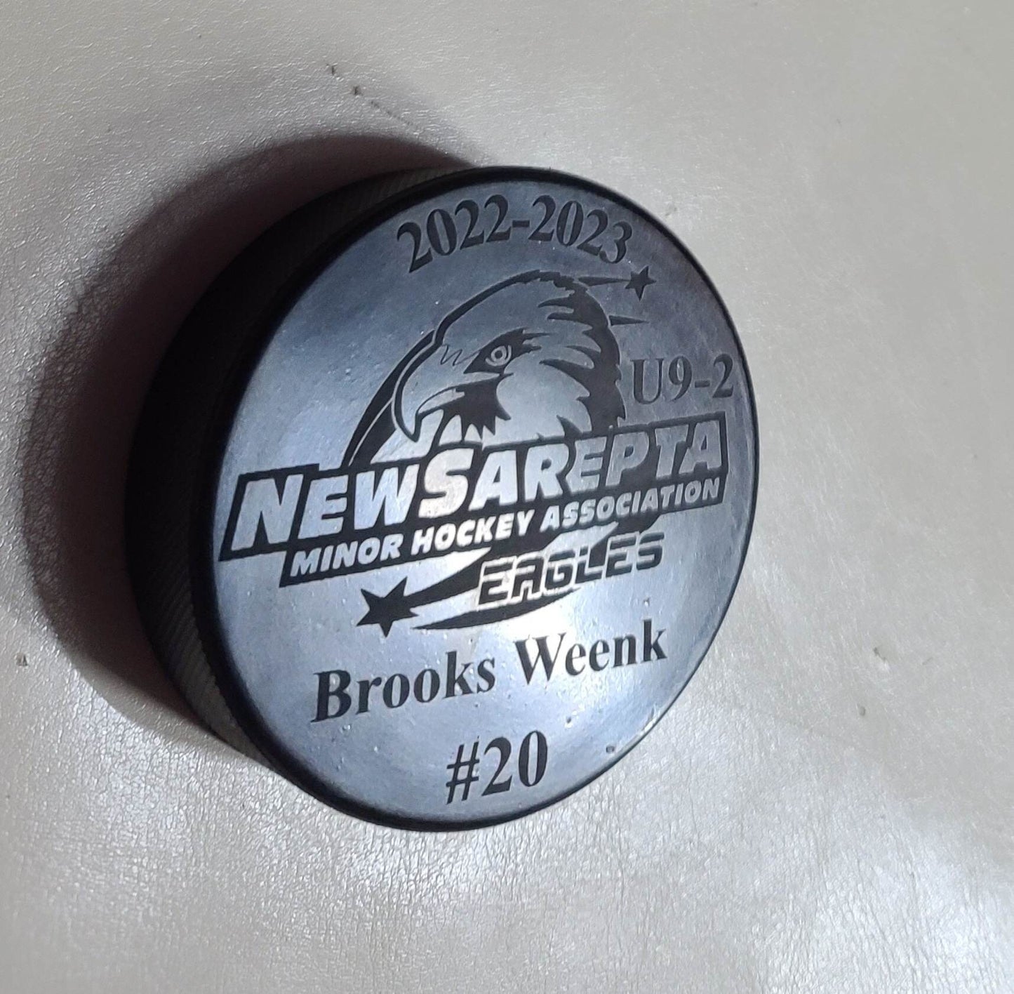 Custom Engraved Hockey Puck