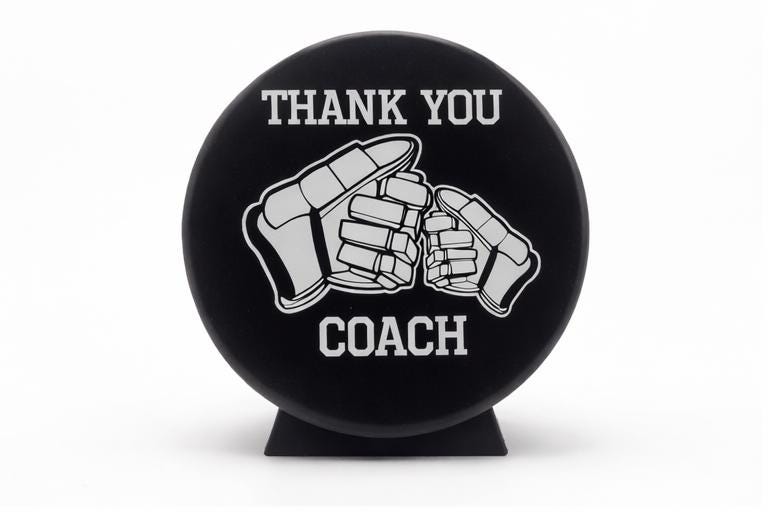 Thank you Coach, Hockey Coach Gift, Coach Gift, Engraved Puck, Coach Thank you. Hockey Puck, Hockey Puck Engraved, Hockey Coach Thank you
