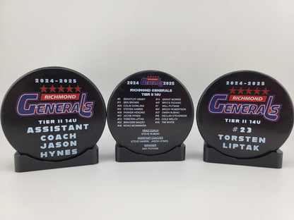 Custom UV-Printed Hockey Puck | Personalized Team Gift & Keepsake | Pucks Canada