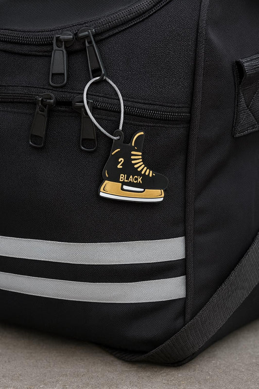 Custom Skate Bag Tag & Keychain | Hockey & Ringette Gift | Pucks Canada