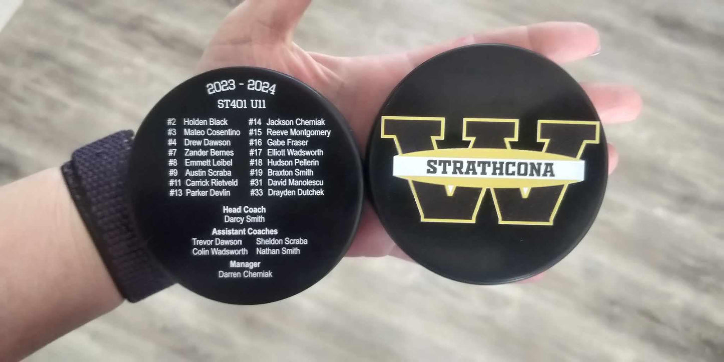BULK/WHOLESALE Color Printed Hockey Pucks