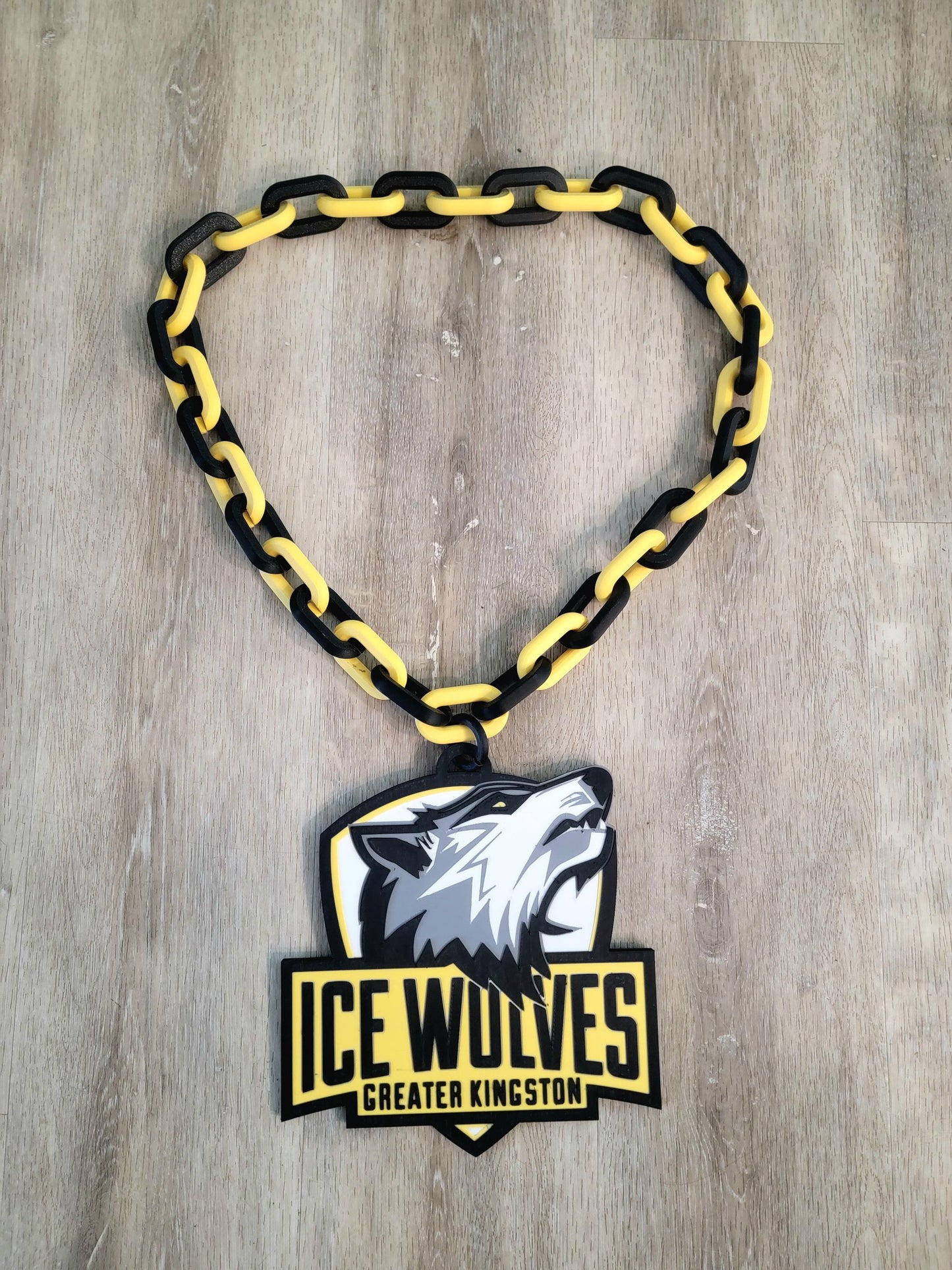 BIG CHAIN Sports logo Necklace, Turn over chain, player of the game, MVP, customizable, large sports necklace,