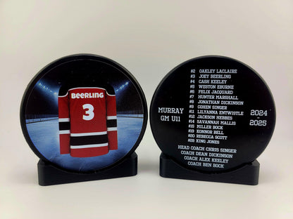 Custom UV-Printed Hockey Puck | Personalized Team Gift & Keepsake | Pucks Canada