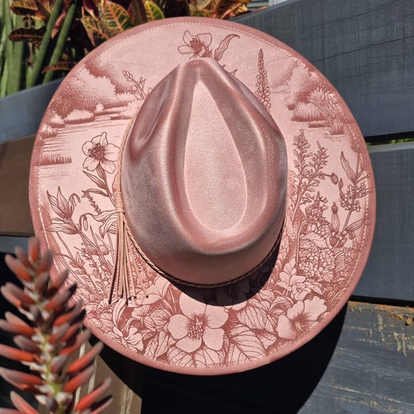 Custom Engraved Cowboy Cowgirl Hat