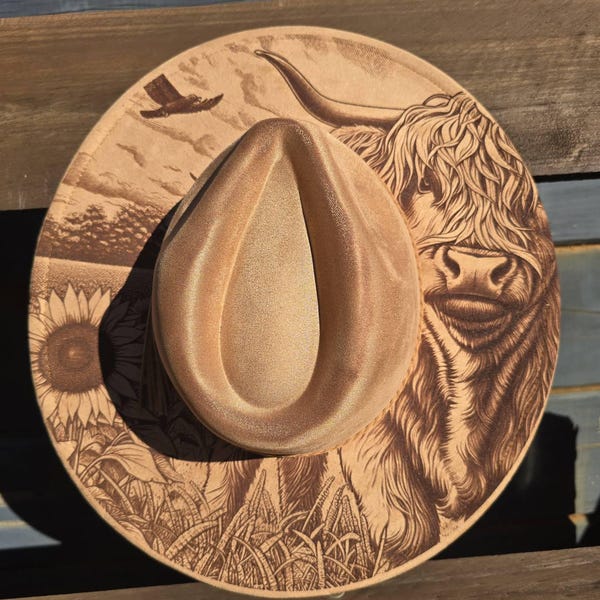 Custom Engraved Cowboy Cowgirl Hat