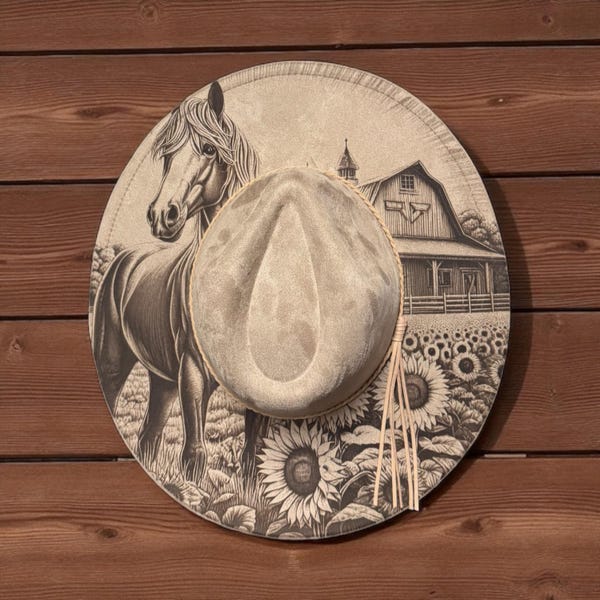 Custom Engraved Cowboy Cowgirl Hat