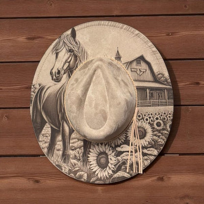 Custom Engraved Cowboy Cowgirl Hat